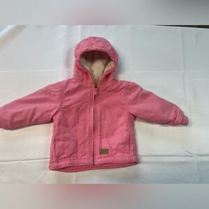 Schmidt heavy duty baby girls coat. Bubble gum pink with a cream liner. Size 12M